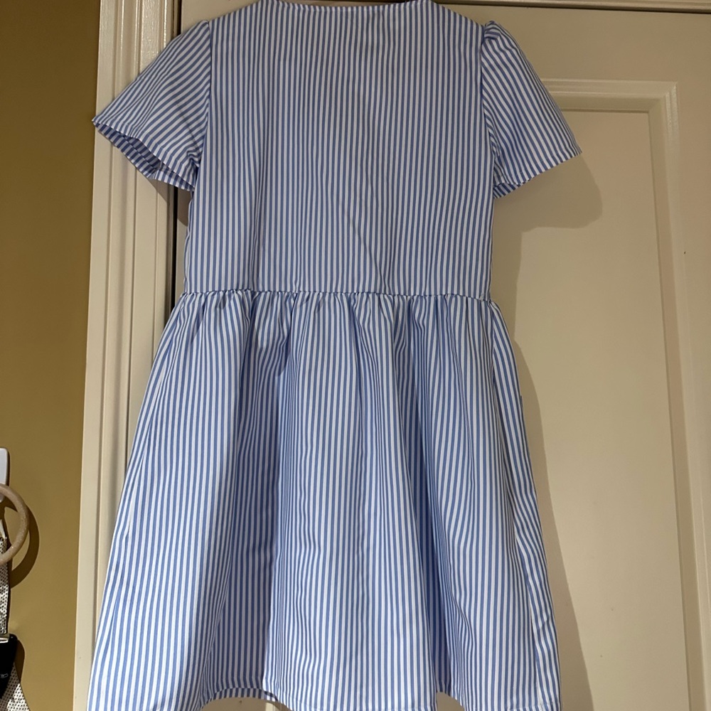 Shein blue and white striped smock dress. Size medium